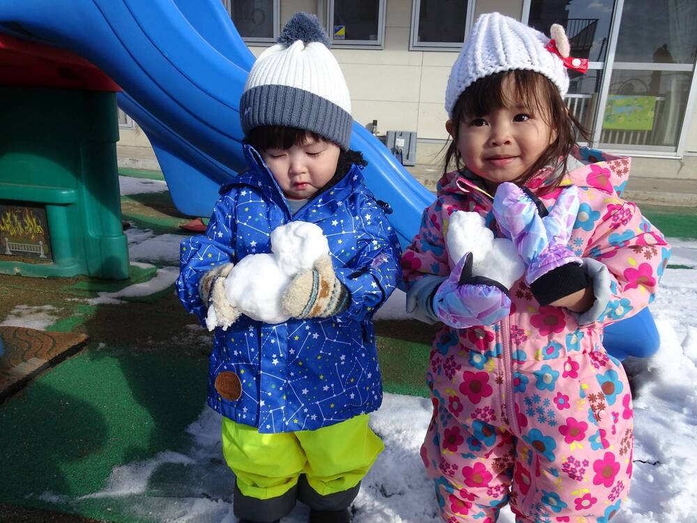 やっとできた！雪遊び