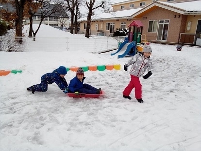 雪遊び楽しいね！