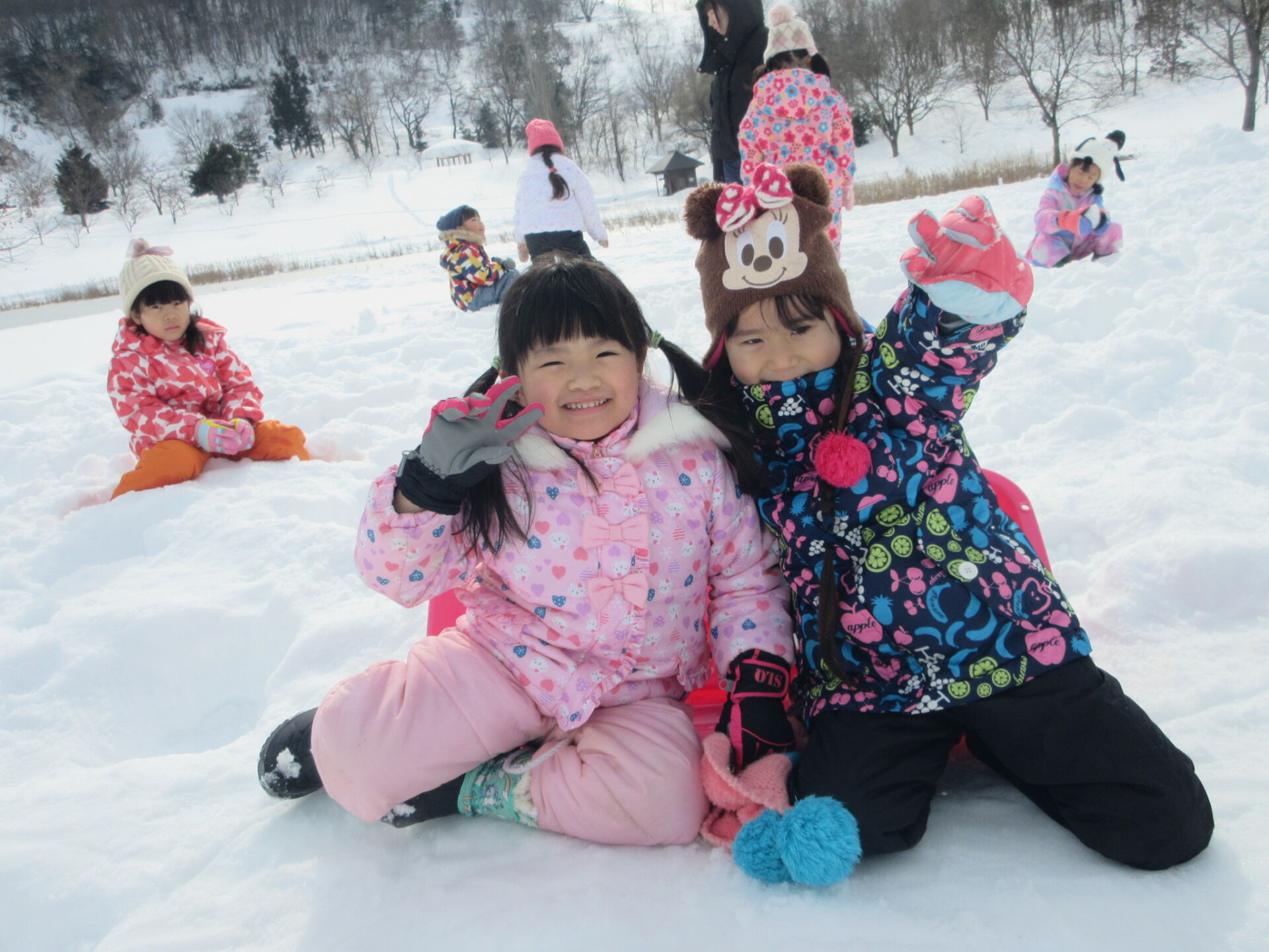 雪遊びを楽しみました！