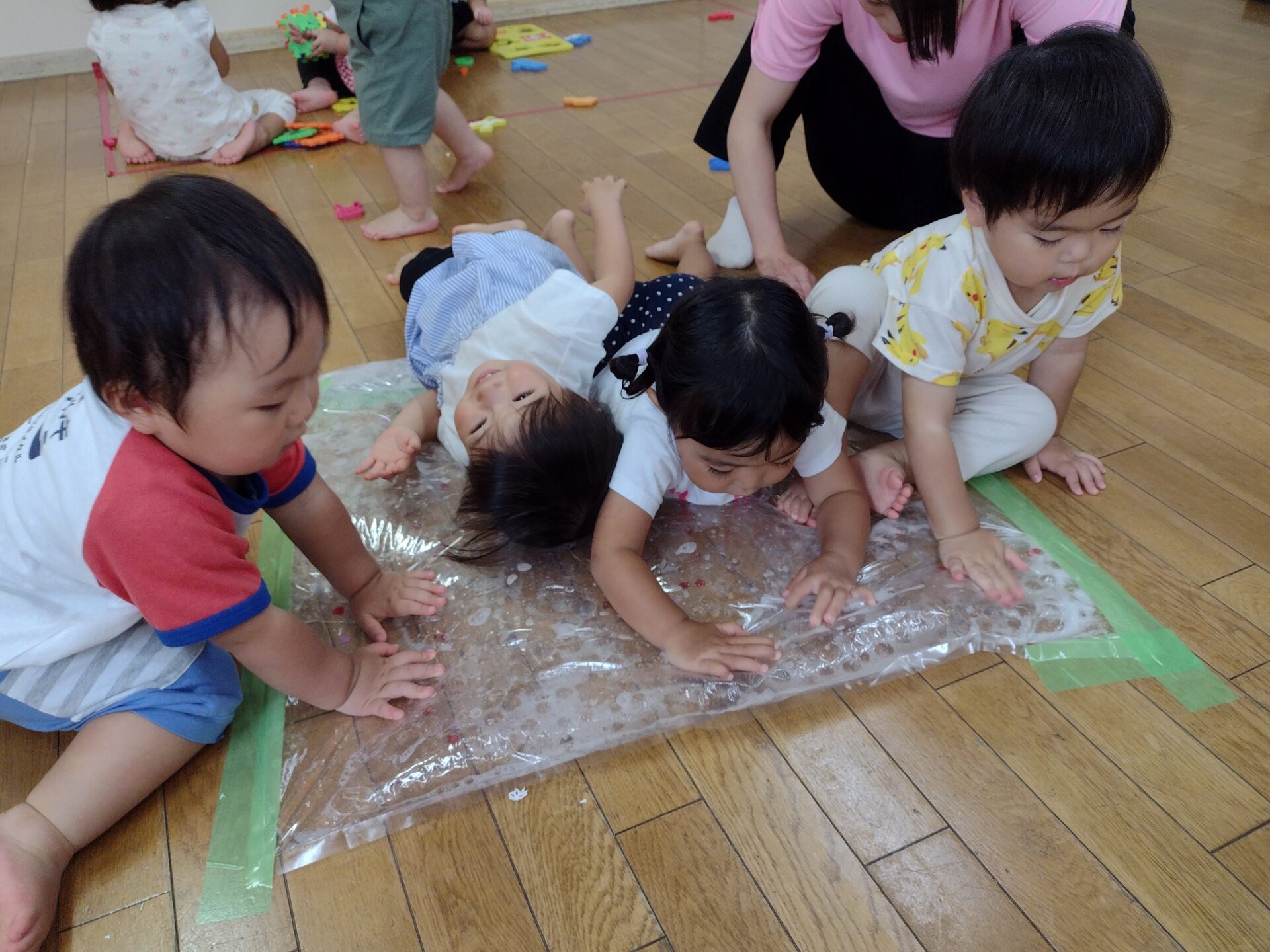 ウォーターマットで遊んだよ！