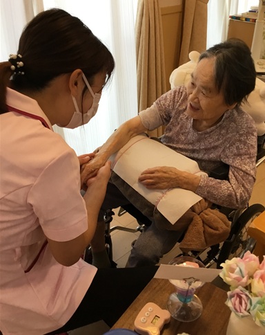 介護美容でリラックス