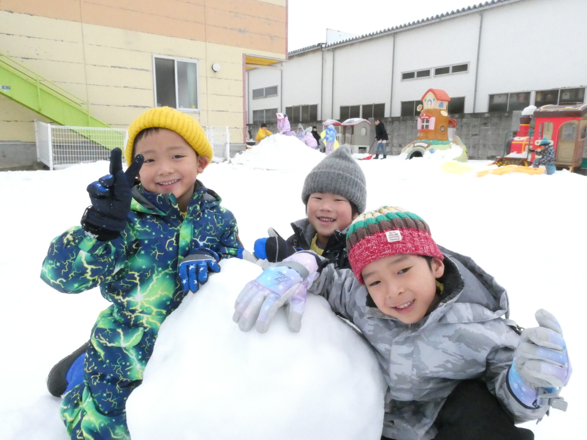雪遊び楽しい～！